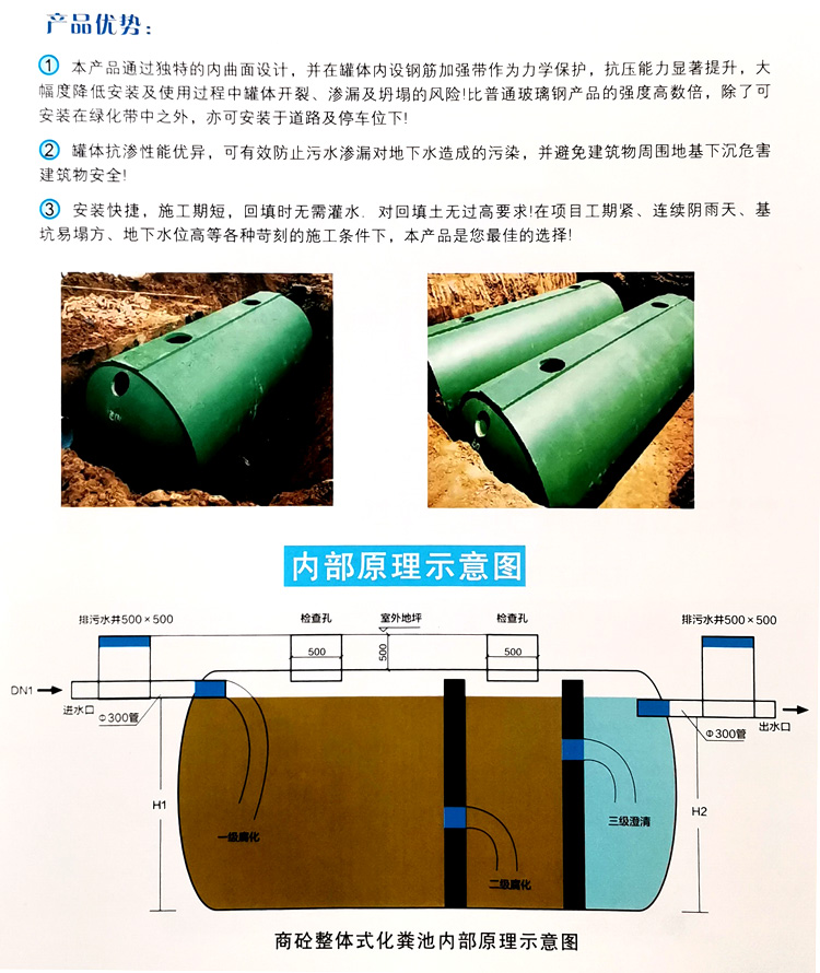 瀍河回族玻璃钢化粪池